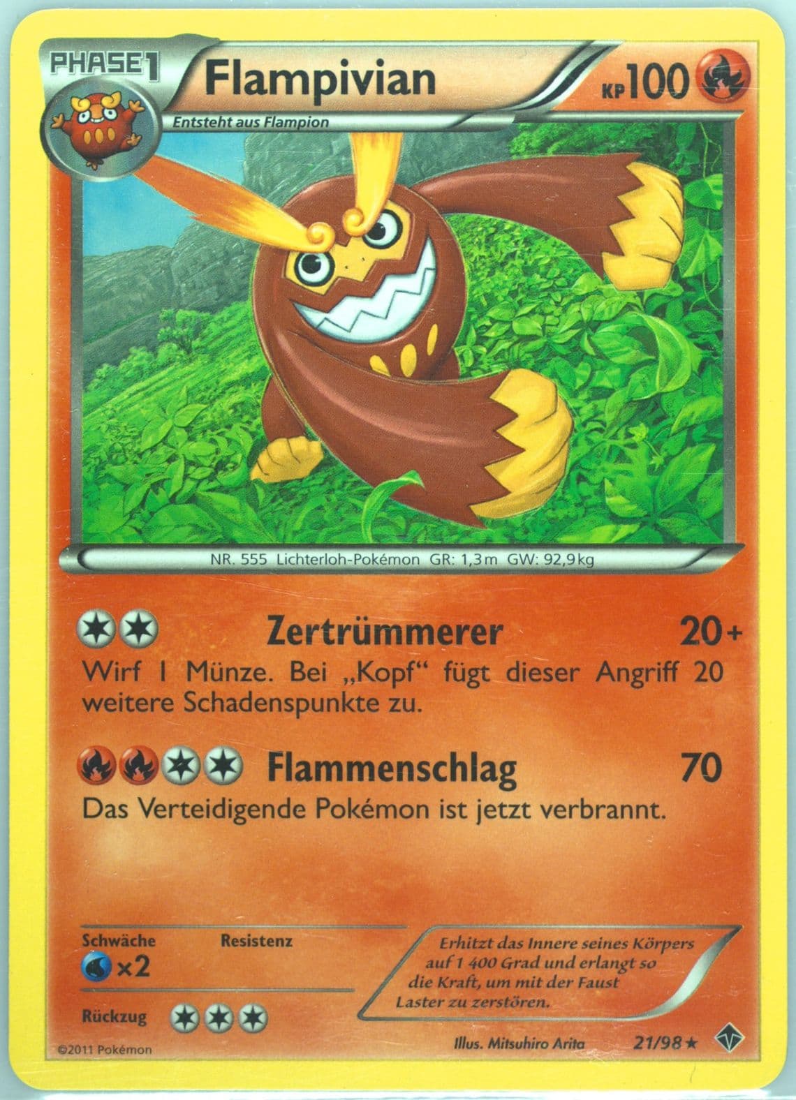 Flampivian German (21) 2011 Pokemon Black & White Emerging Powers