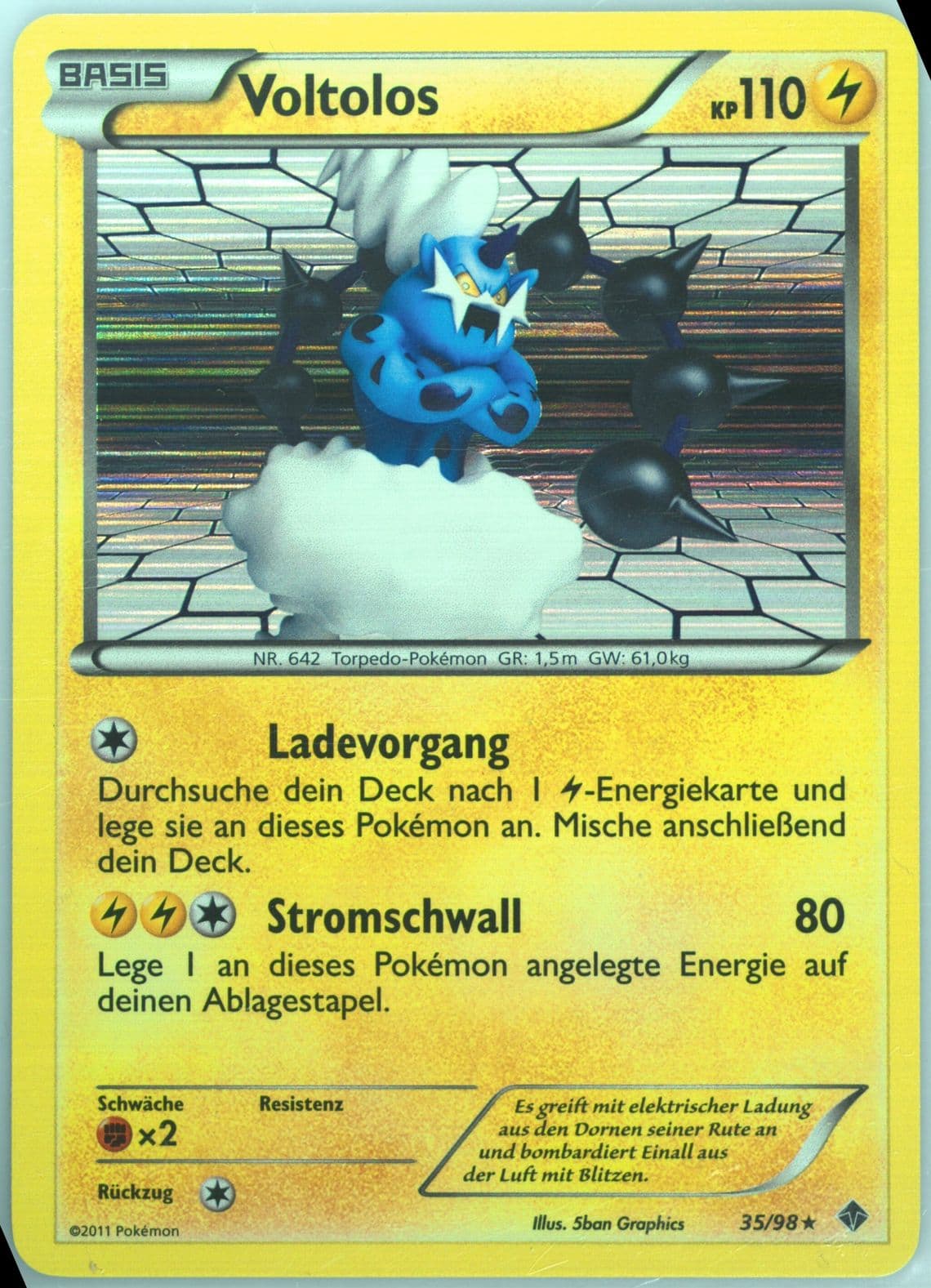 Voltolos-Holo German (35) 2011 Pokemon Black & White Emerging Powers