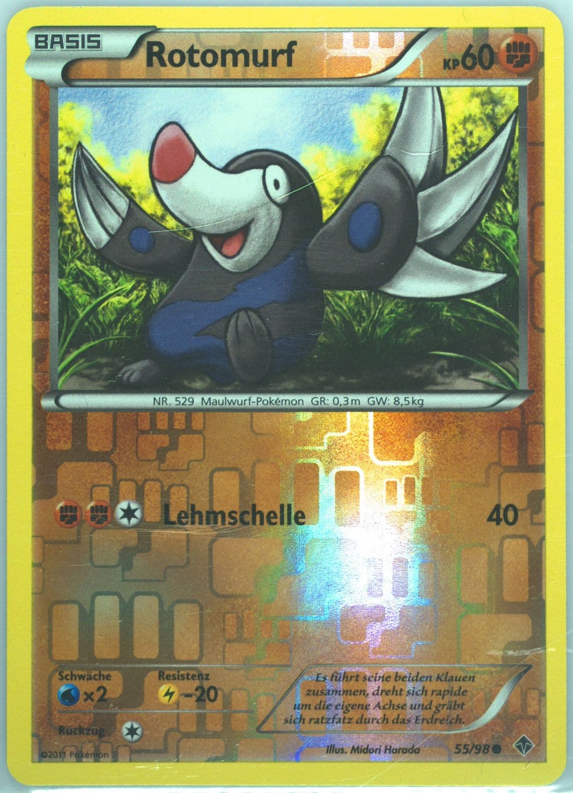 Rotomurf-Reverse Foil German (55) 2011 Pokemon Black & White Emerging Powers