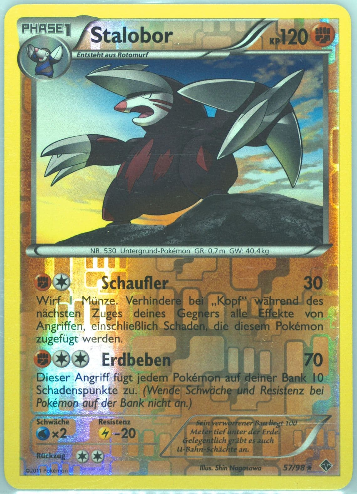Stalobor-Reverse Foil German (57) 2011 Pokemon Black & White Emerging Powers