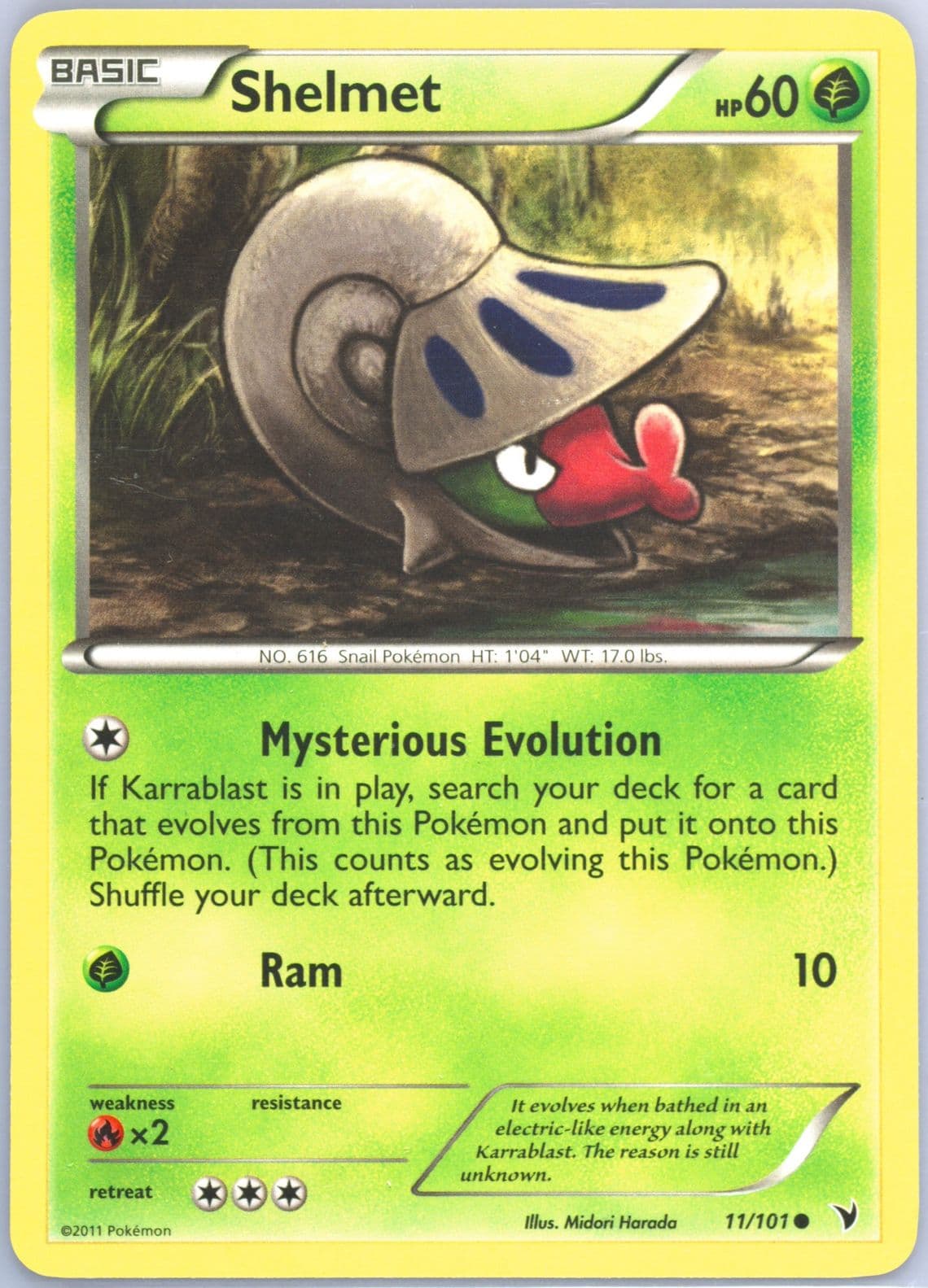 Shelmet (11) 2011 Pokemon Black & White Noble Victories