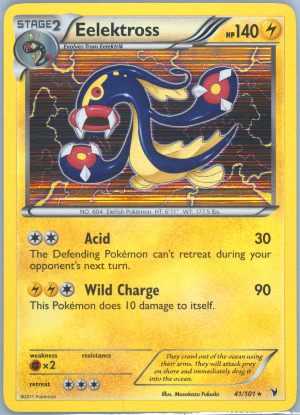 Eelektross-Holo (41) 2011 Pokemon Black & White Noble Victories