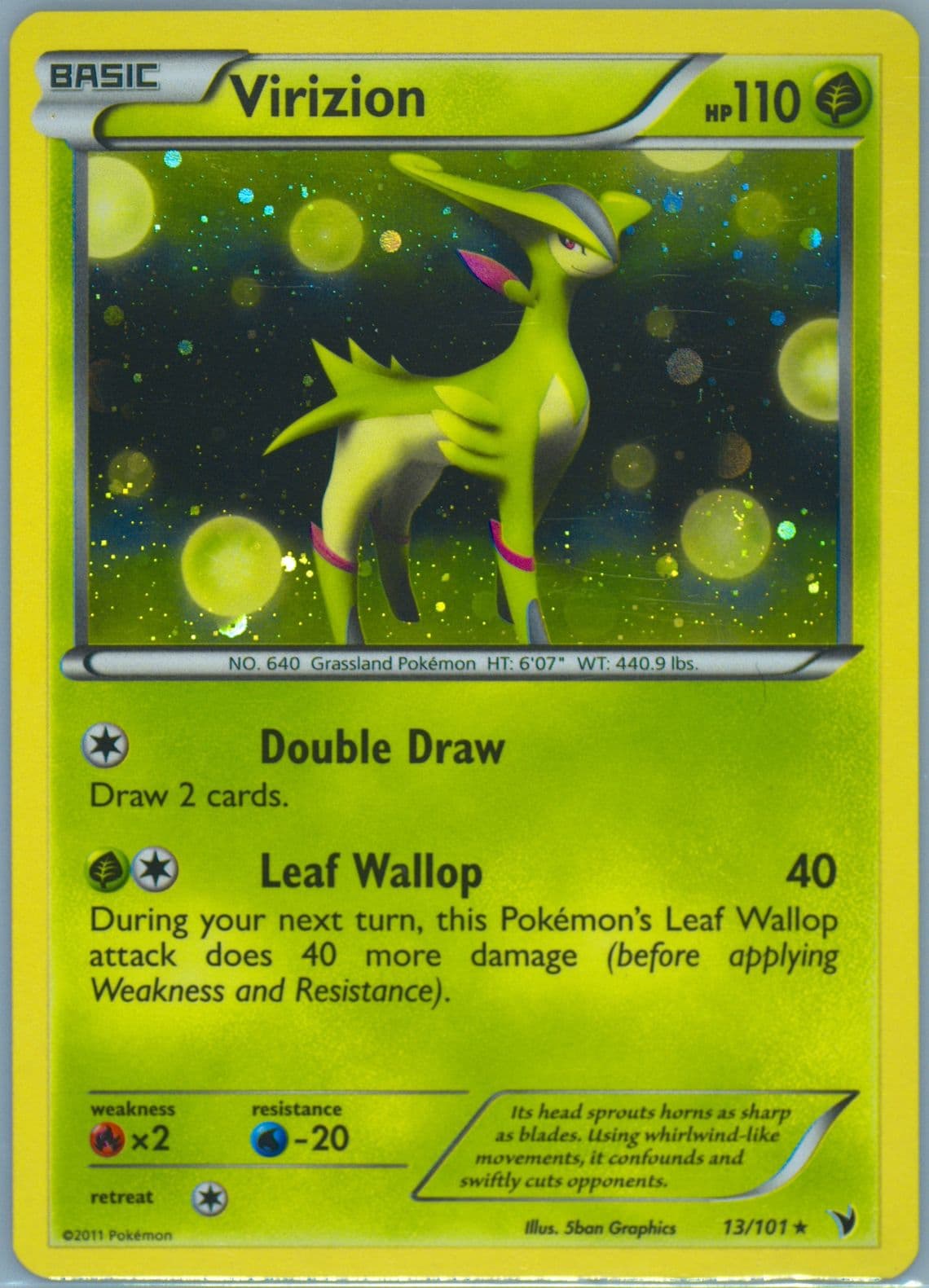 Virizion-Holo Cosmos (13) 2011 Pokemon Black & White Noble Victories