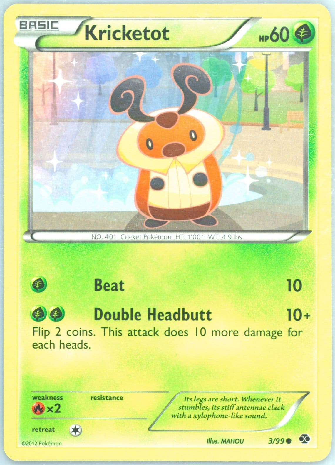 Kricketot (3) 2012 Pokemon Black & White Next Destinies