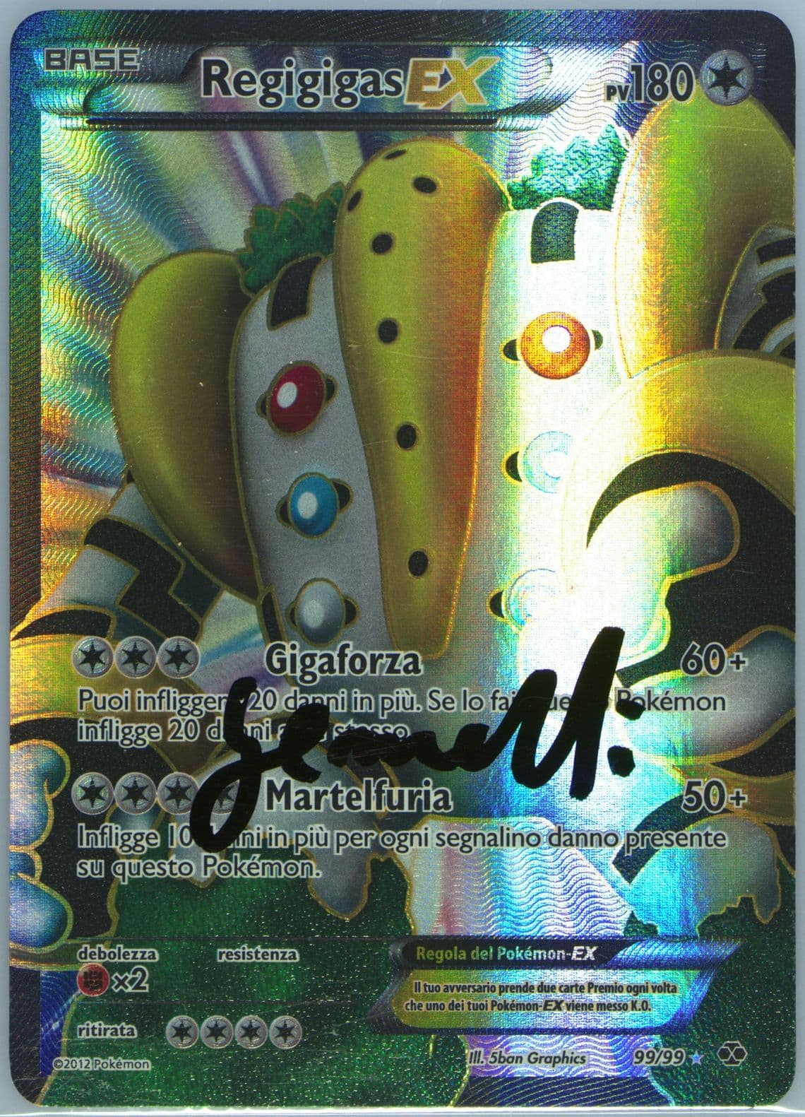 Full Art/Regigigas EX Italian (99) 2012 Pokemon Black & White Next Destinies
