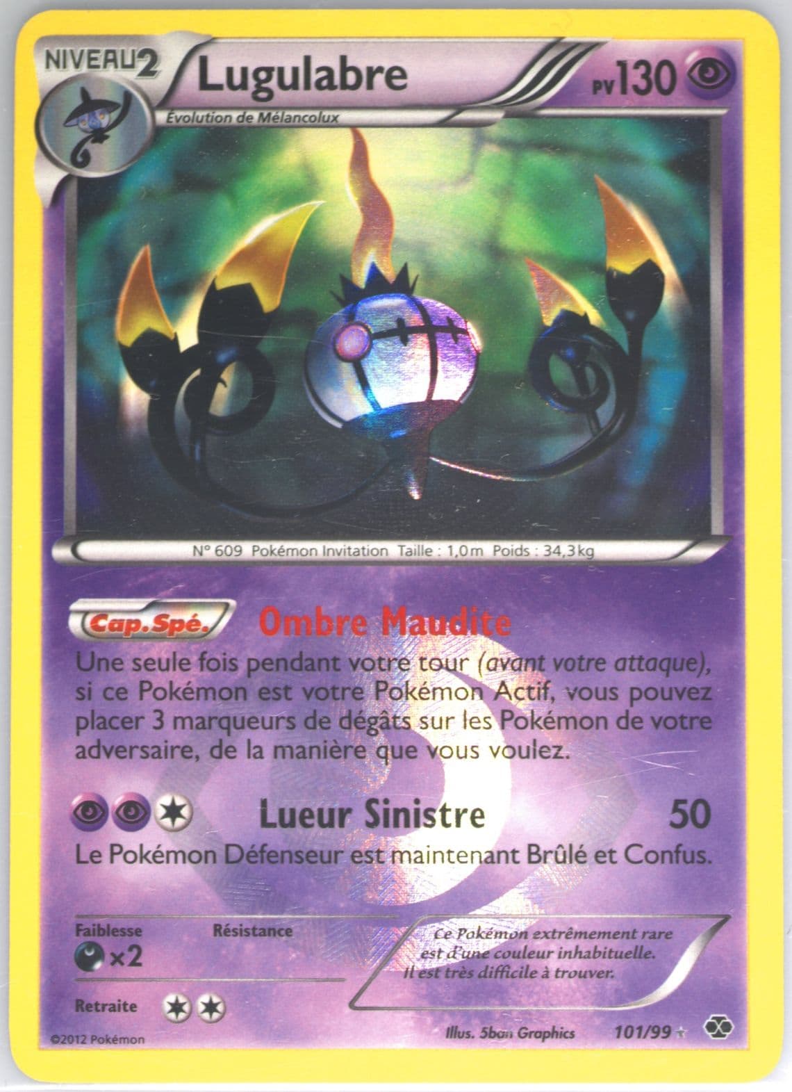 Lugulabre-Holo French (101) 2012 Pokemon Black & White Next Destinies