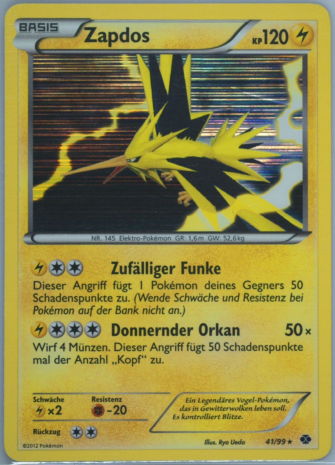 Zapdos-Holo German (41) 2012 Pokemon Black & White Next Destinies