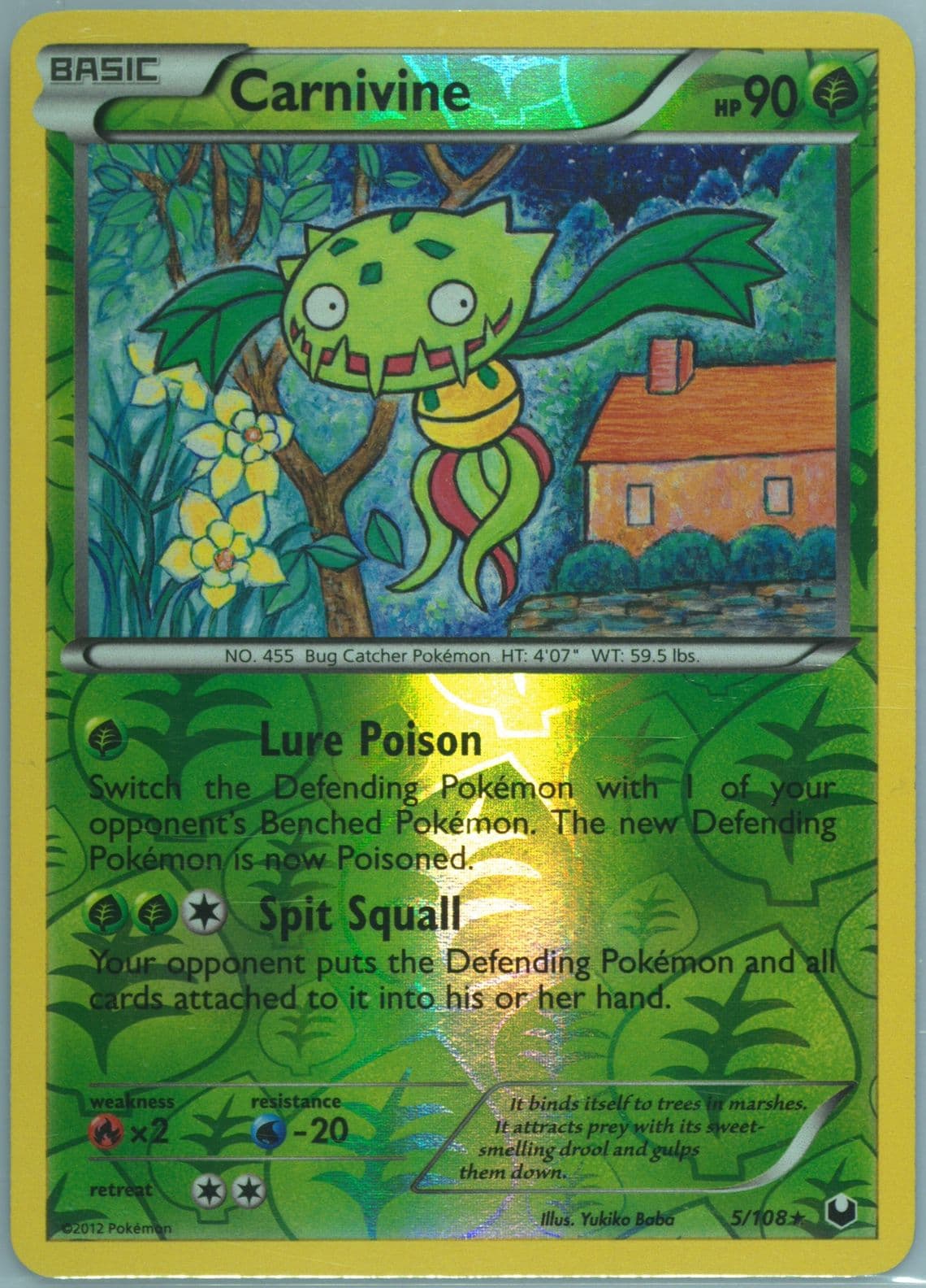 Carnivine-Reverse Foil (5) 2012 Pokemon Black & White Dark Explorers