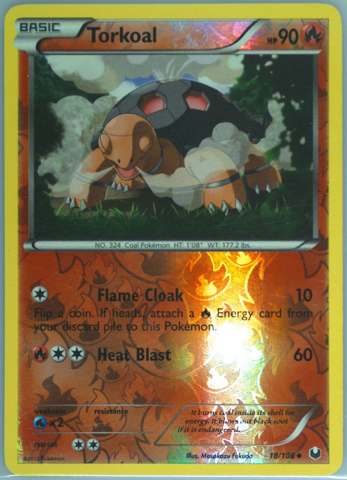 Torkoal-Reverse Foil (18) 2012 Pokemon Black & White Dark Explorers