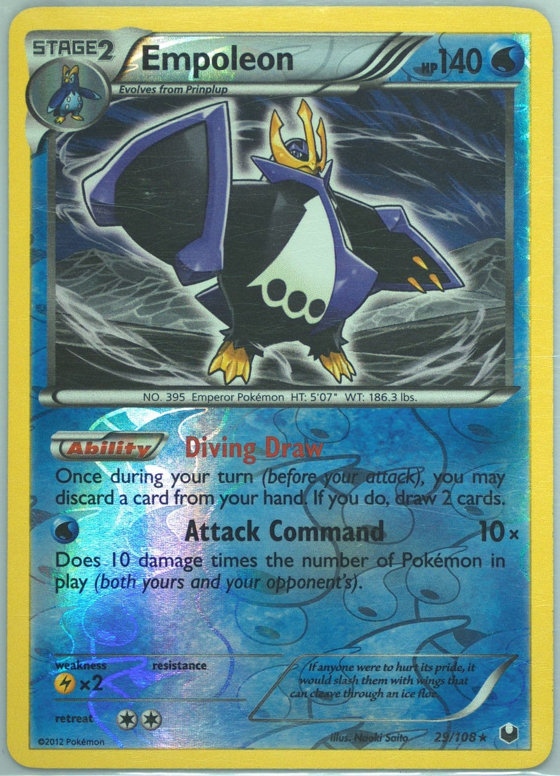 Empoleon-Reverse Foil (29) 2012 Pokemon Black & White Dark Explorers