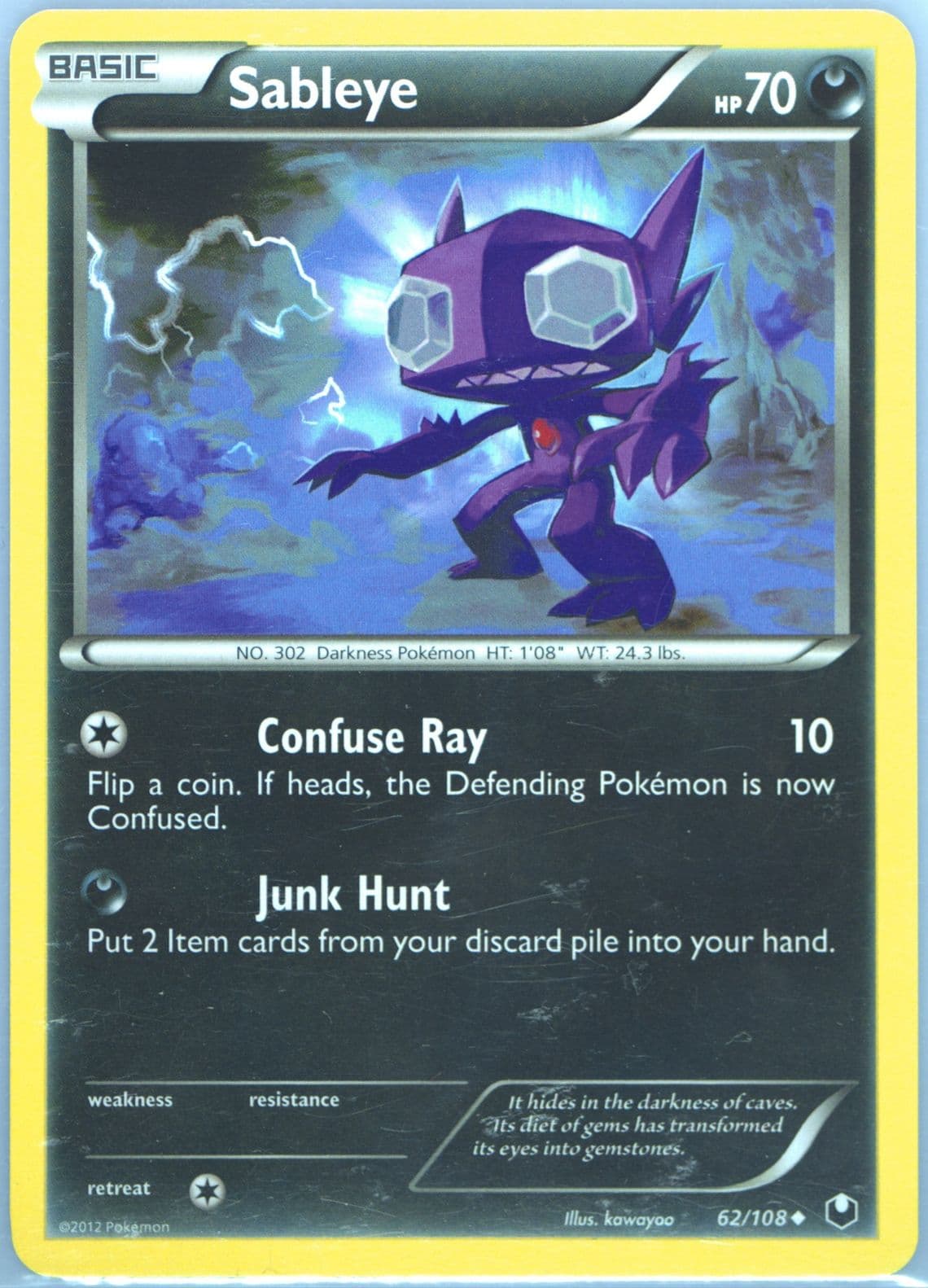 Sableye (62) 2012 Pokemon Black & White Dark Explorers