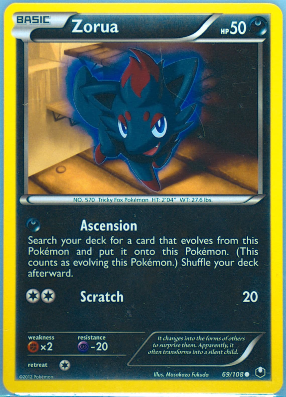 Zorua (69) 2012 Pokemon Black & White Dark Explorers