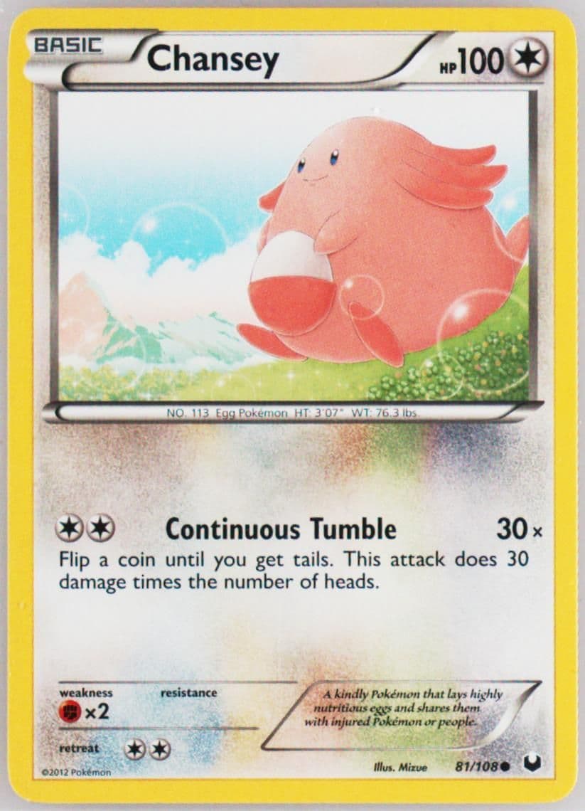 Chansey (81) 2012 Pokemon Black & White Dark Explorers