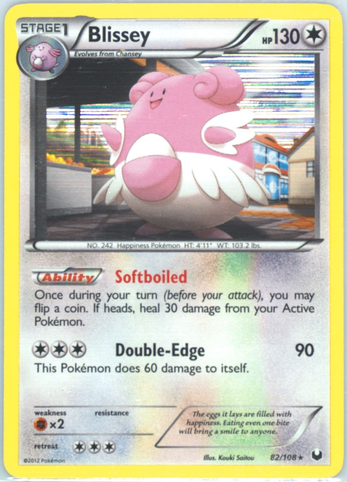 Blissey-Holo (82) 2012 Pokemon Black & White Dark Explorers