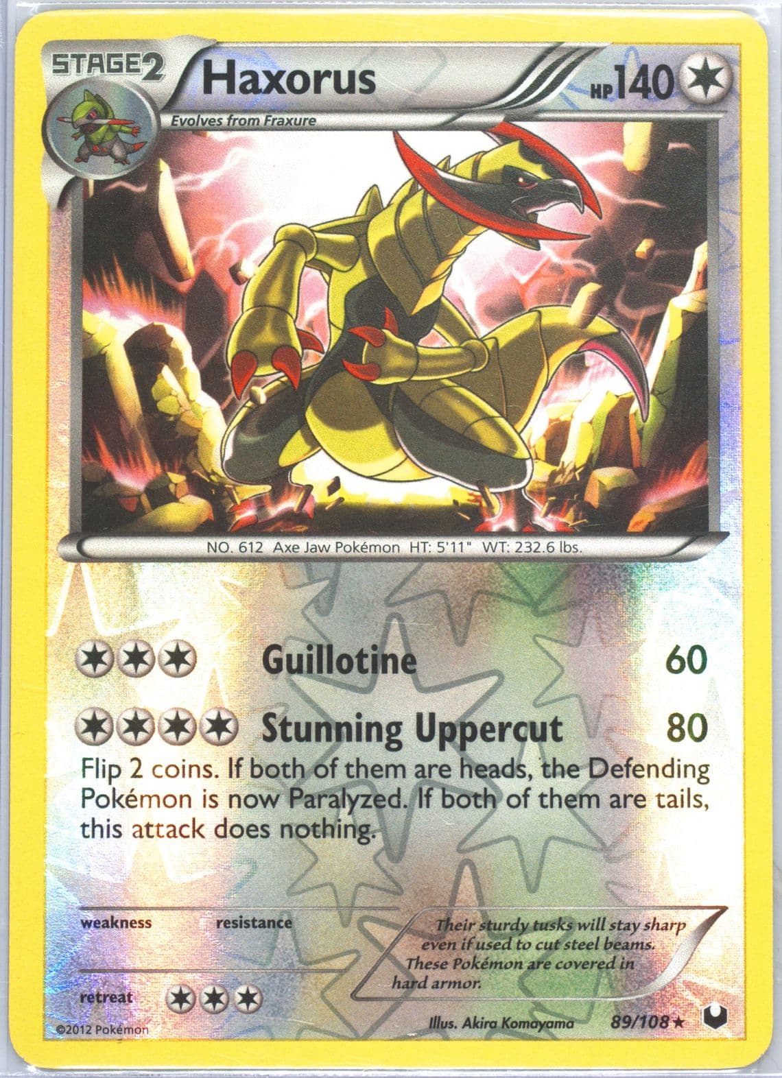 Haxorus-Reverse Foil (89) 2012 Pokemon Black & White Dark Explorers