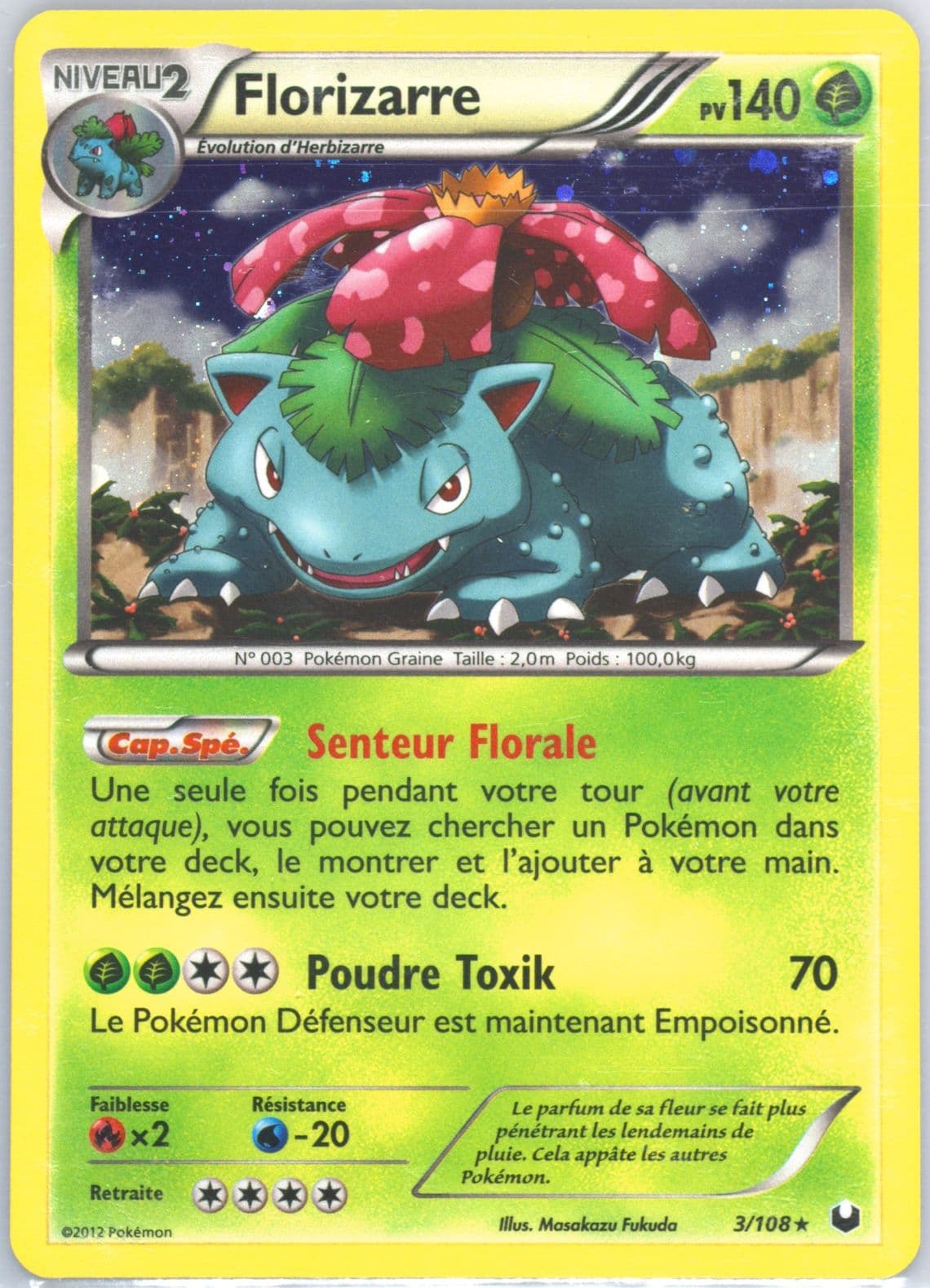 Florizarre-Holo French (3) 2012 Pokemon Black & White Dark Explorers