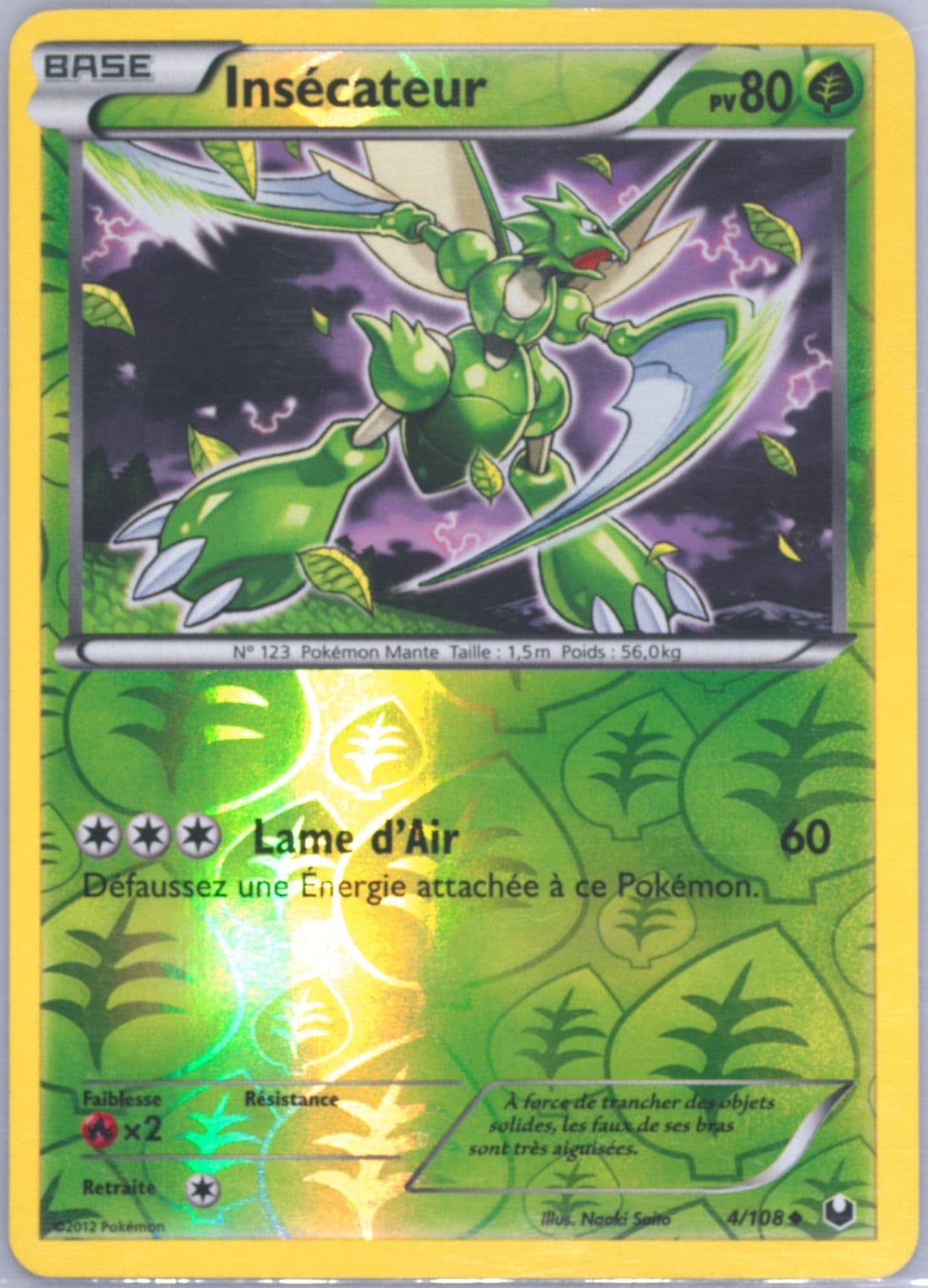 Insecateur-Reverse Foil French (4) 2012 Pokemon Black & White Dark Explorers