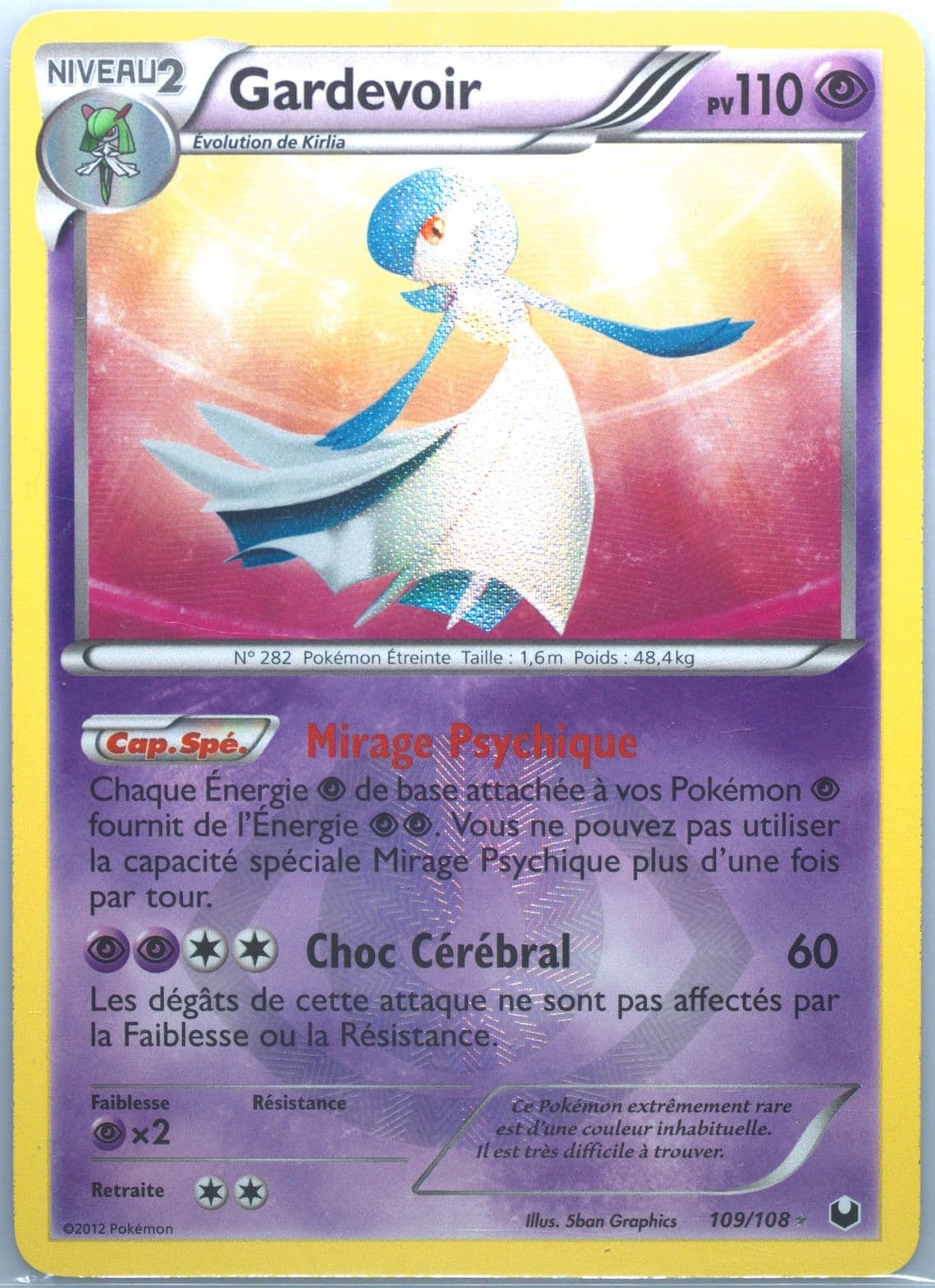 Gardevoir French (109) 2012 Pokemon Black & White Dark Explorers