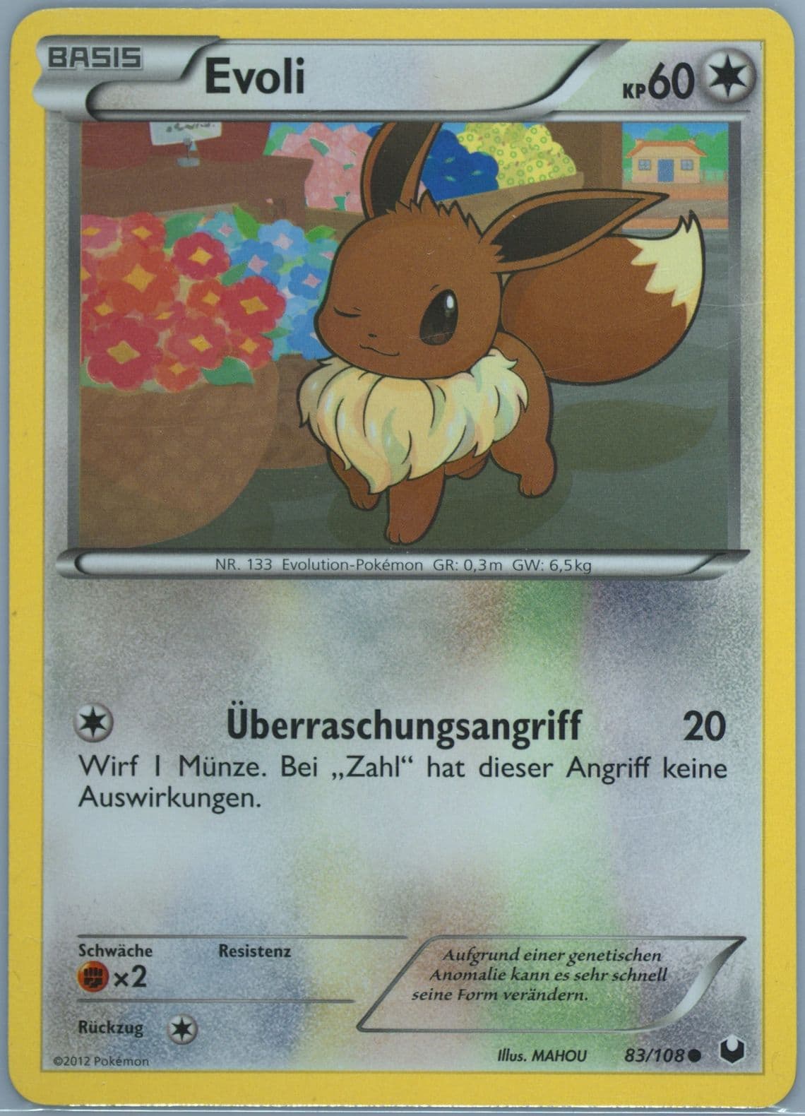 Evoli German (83) 2012 Pokemon Black & White Dark Explorers