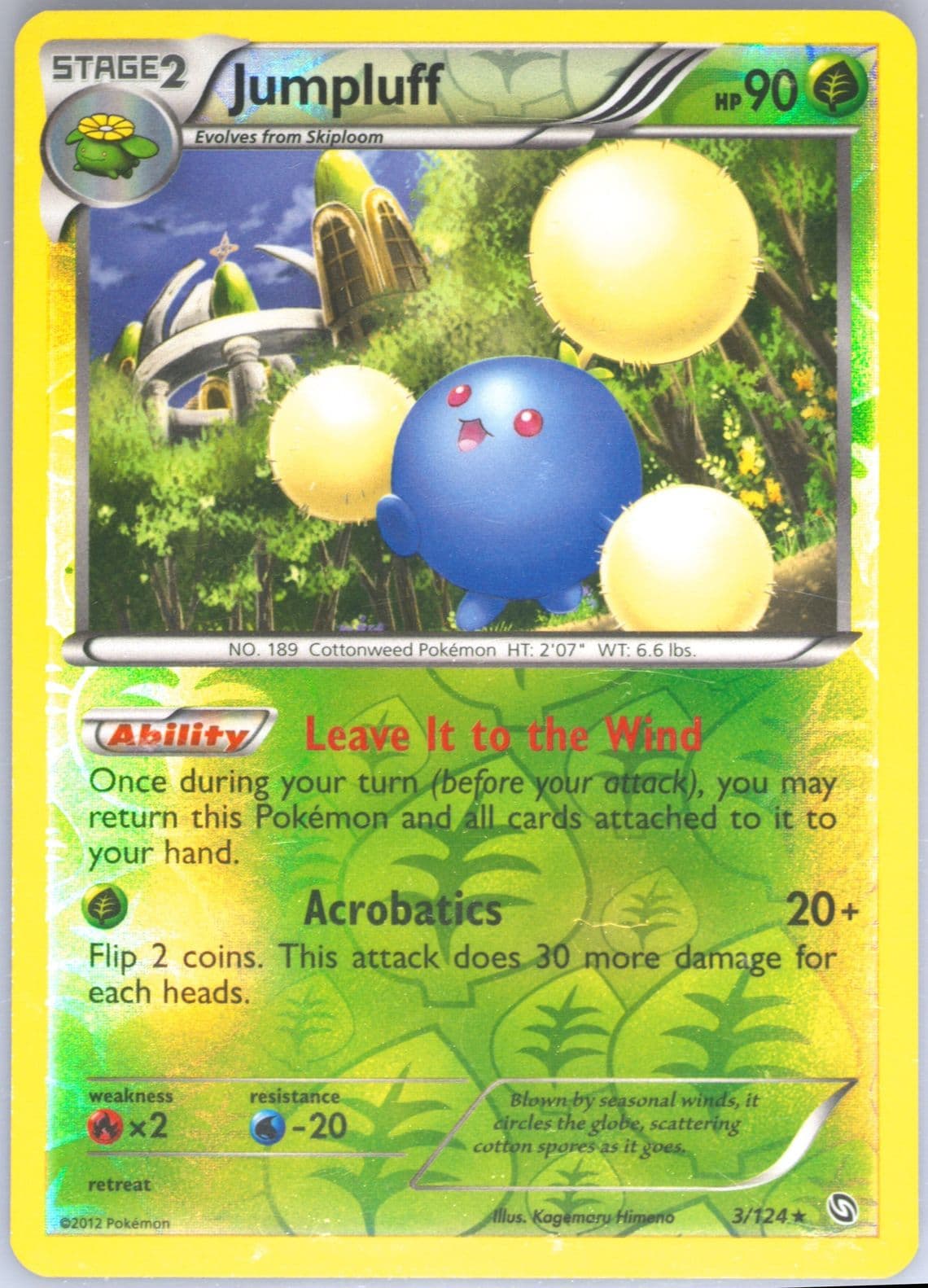 Jumpluff-Reverse Foil (3) 2012 Pokemon Black & White Dragons Exalted