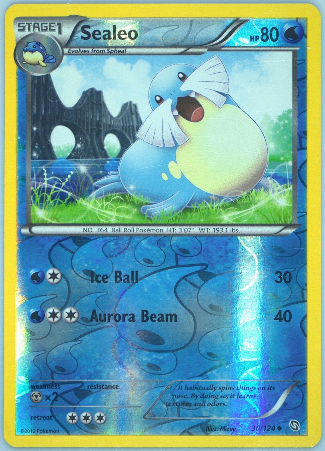 Sealeo-Reverse Foil (30) 2012 Pokemon Black & White Dragons Exalted