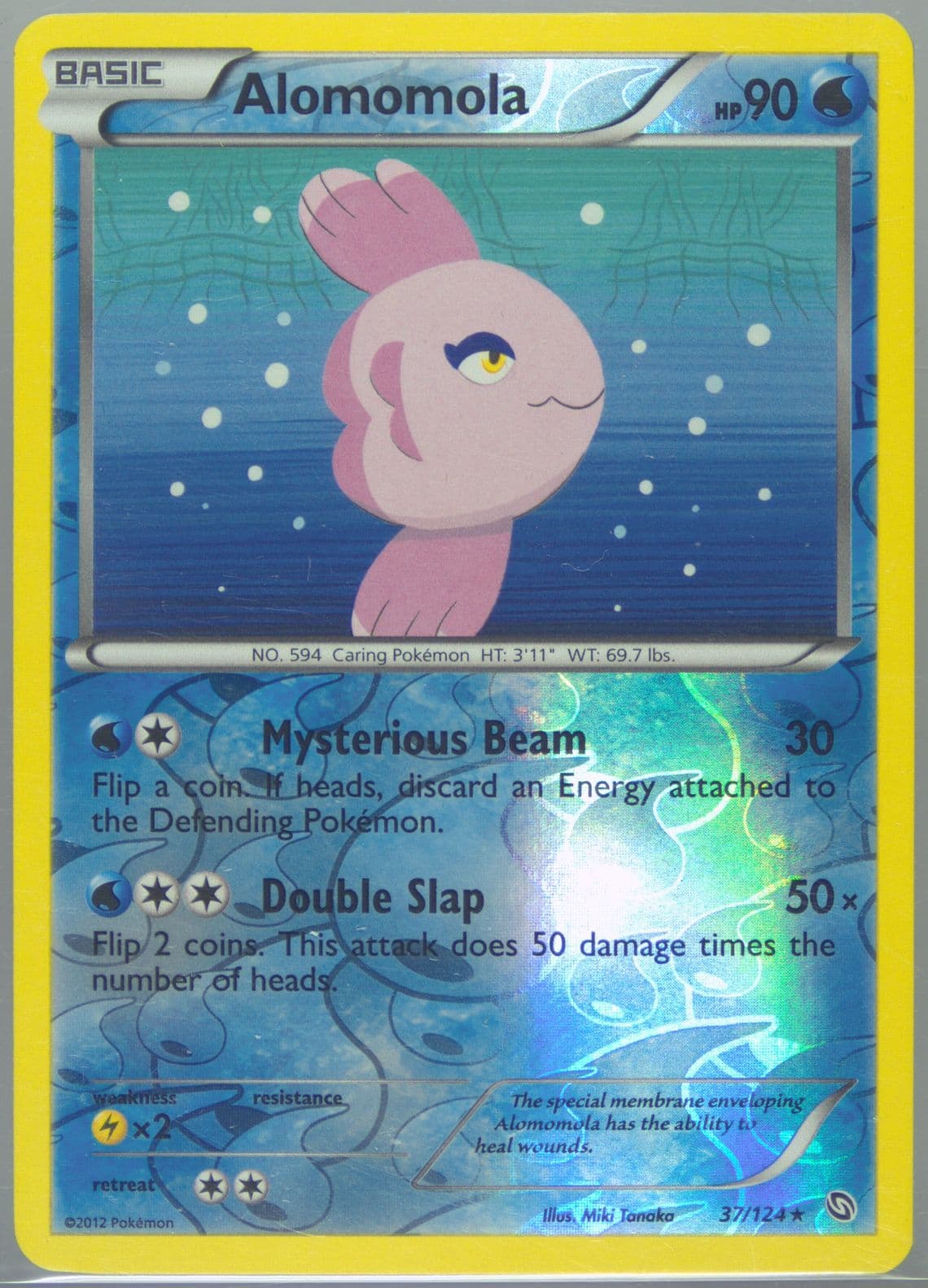 Alomomola-Reverse Foil (37) 2012 Pokemon Black & White Dragons Exalted