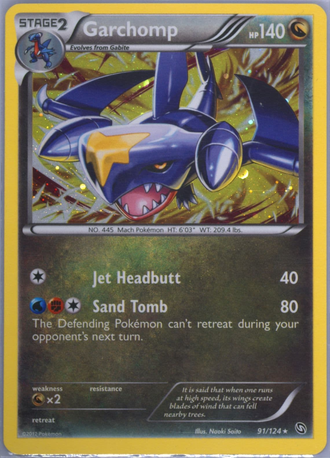 Garchomp-Holo Cosmos (91) 2012 Pokemon Black & White Dragons Exalted