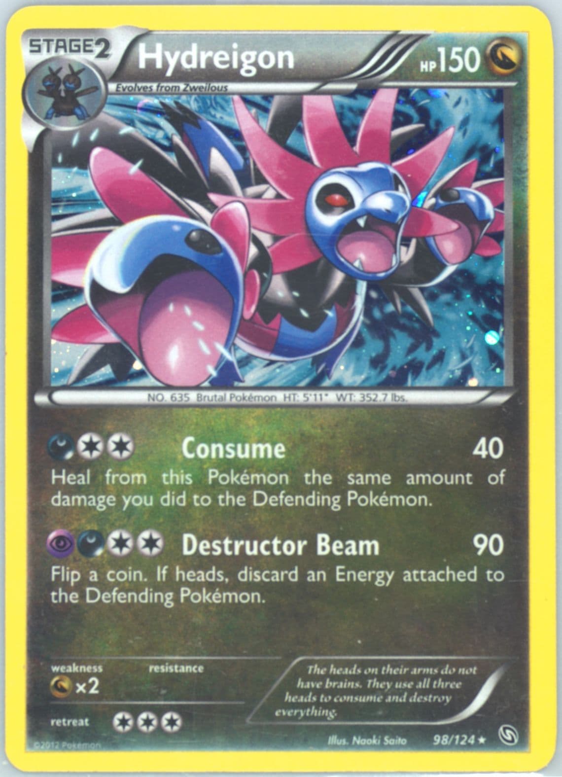 Hydreigon-Holo Cosmos (98) 2012 Pokemon Black & White Dragons Exalted