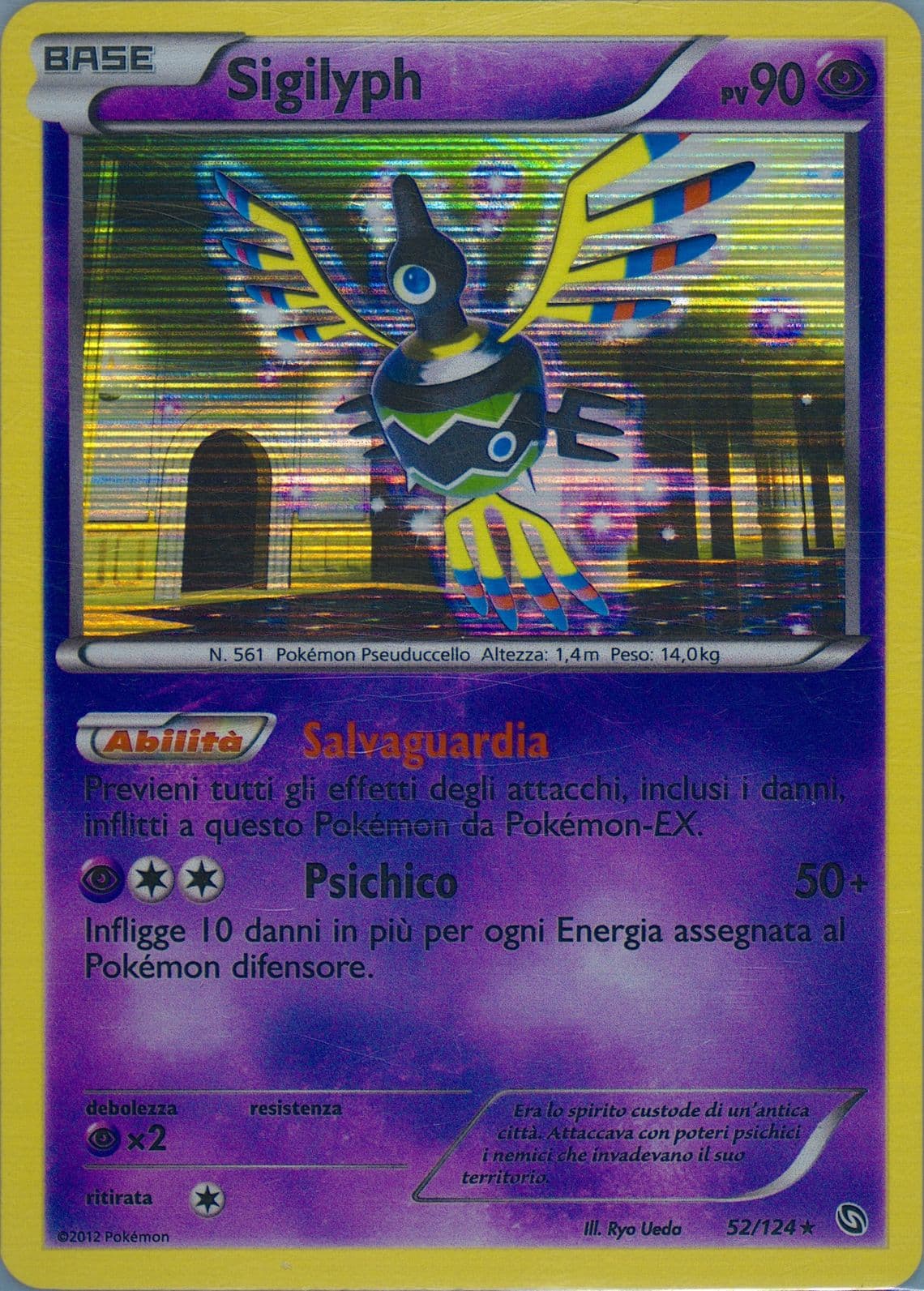 Sigilyph-Holo Italian (52) 2012 Pokemon Black & White Dragons Exalted