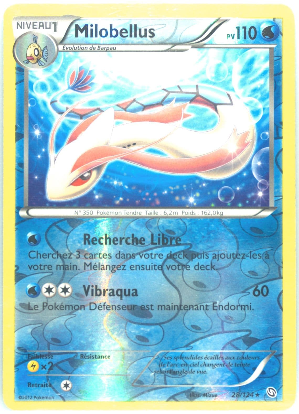 Milobellus-Reverse Foil French (28) 2012 Pokemon Black & White Dragons Exalted