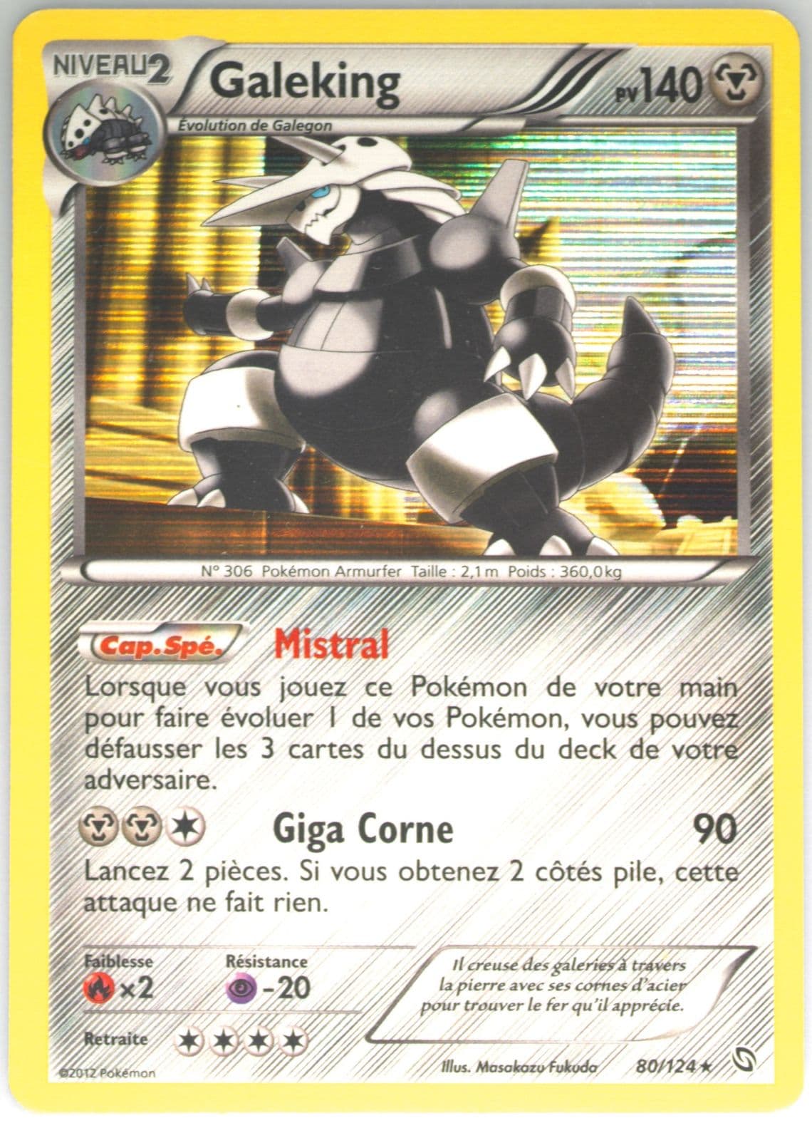 Galeking-Holo French (80) 2012 Pokemon Black & White Dragons Exalted