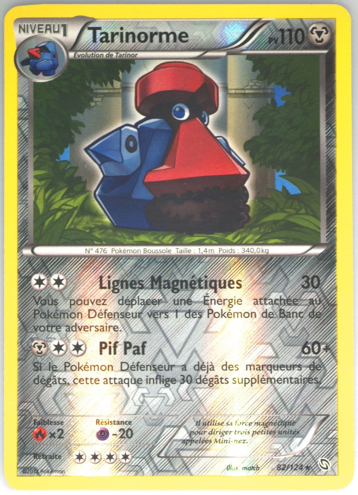 Tarinorme-Reverse Foil French (82) 2012 Pokemon Black & White Dragons Exalted