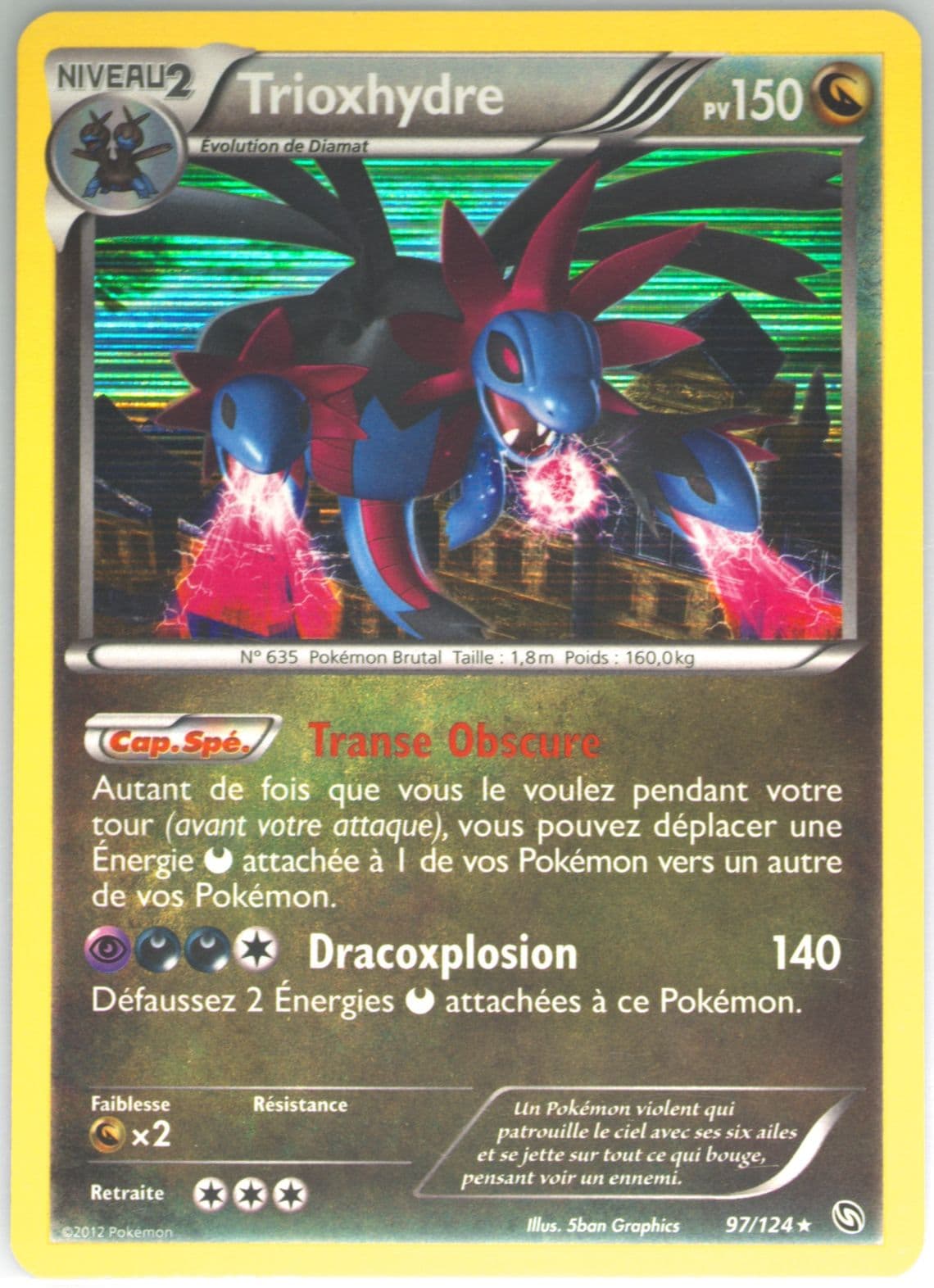 Trioxhydre-Holo French (97) 2012 Pokemon Black & White Dragons Exalted
