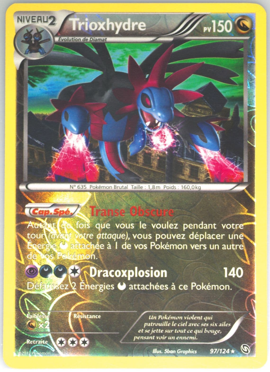 Trioxhydre-Reverse Foil French (97) 2012 Pokemon Black & White Dragons Exalted
