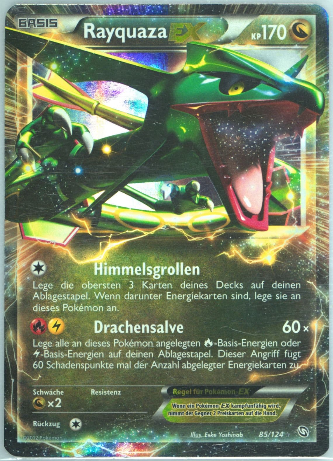 Rayquaza EX German (85) 2012 Pokemon Black & White Dragons Exalted