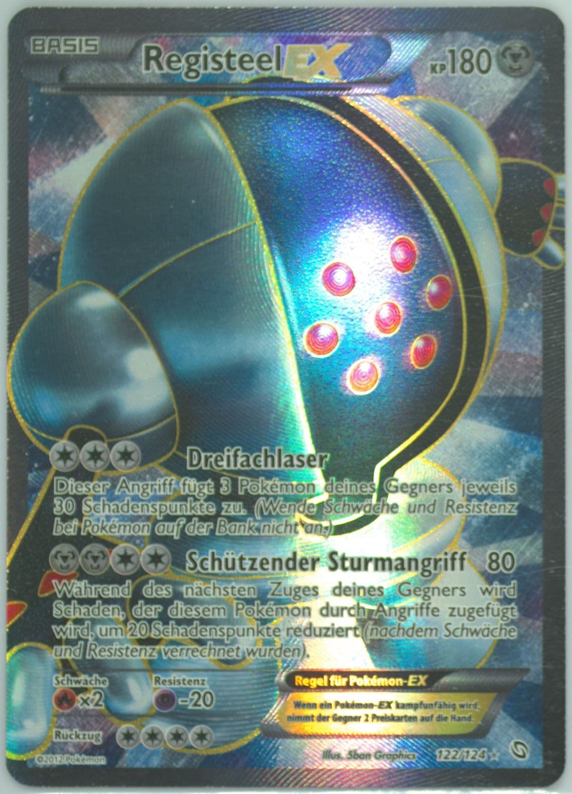 Full Art/Registeel EX German (122) 2012 Pokemon Black & White Dragons Exalted