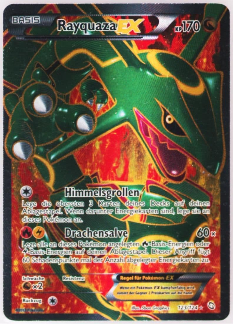 Full Art/Rayquaza EX German (123) 2012 Pokemon Black & White Dragons Exalted