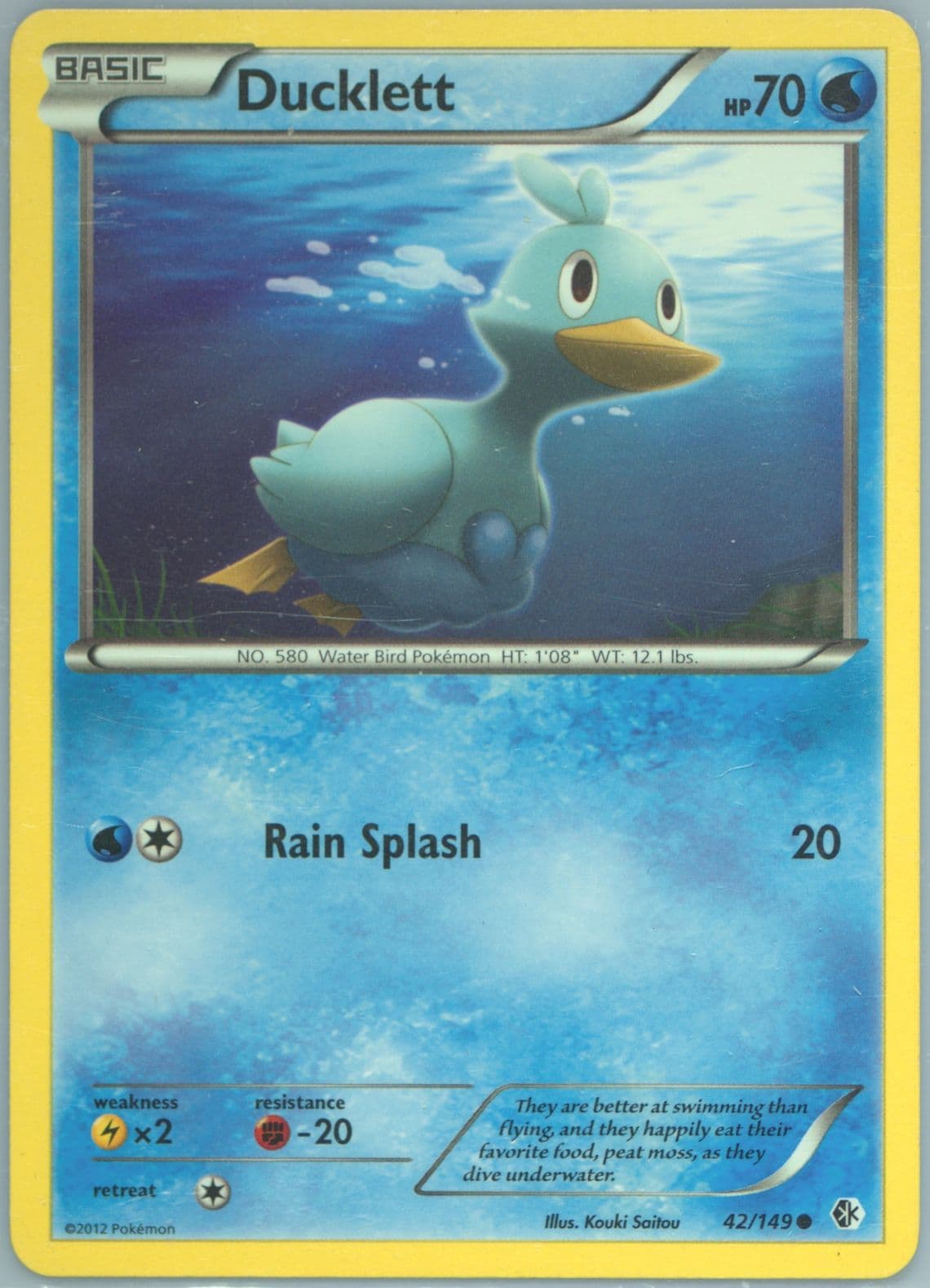 Ducklett (42) 2012 Pokemon Black & White Boundaries Crossed