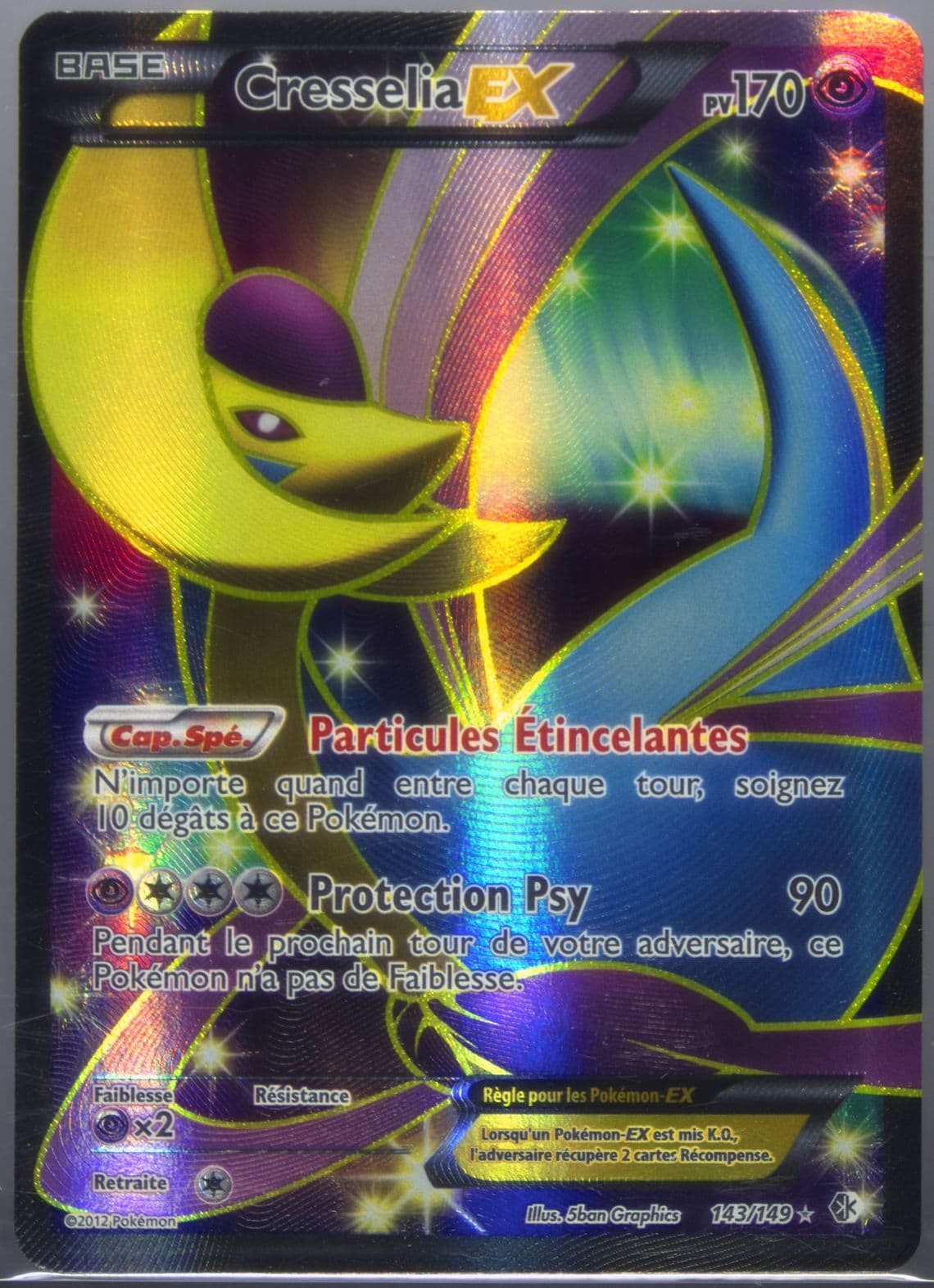 Full Art/Cresselia EX (143) 2013 Pokemon French Black & White Boundaries Crossed
