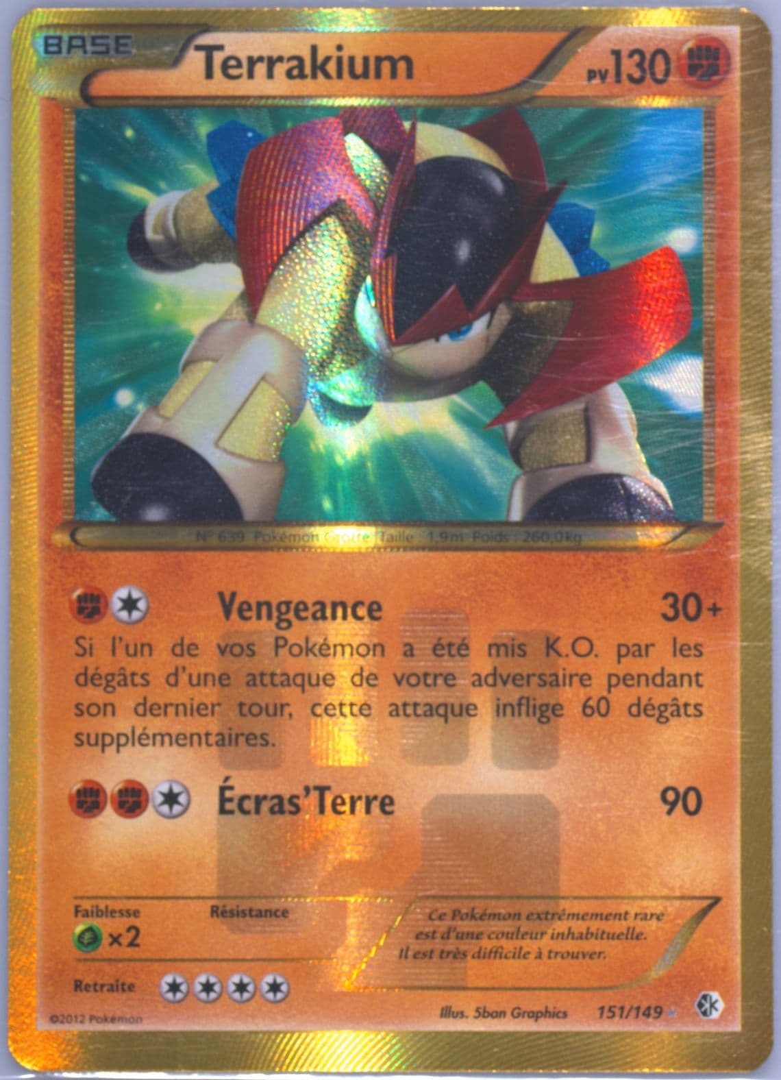 Terrakium (151) 2013 Pokemon French Black & White Boundaries Crossed