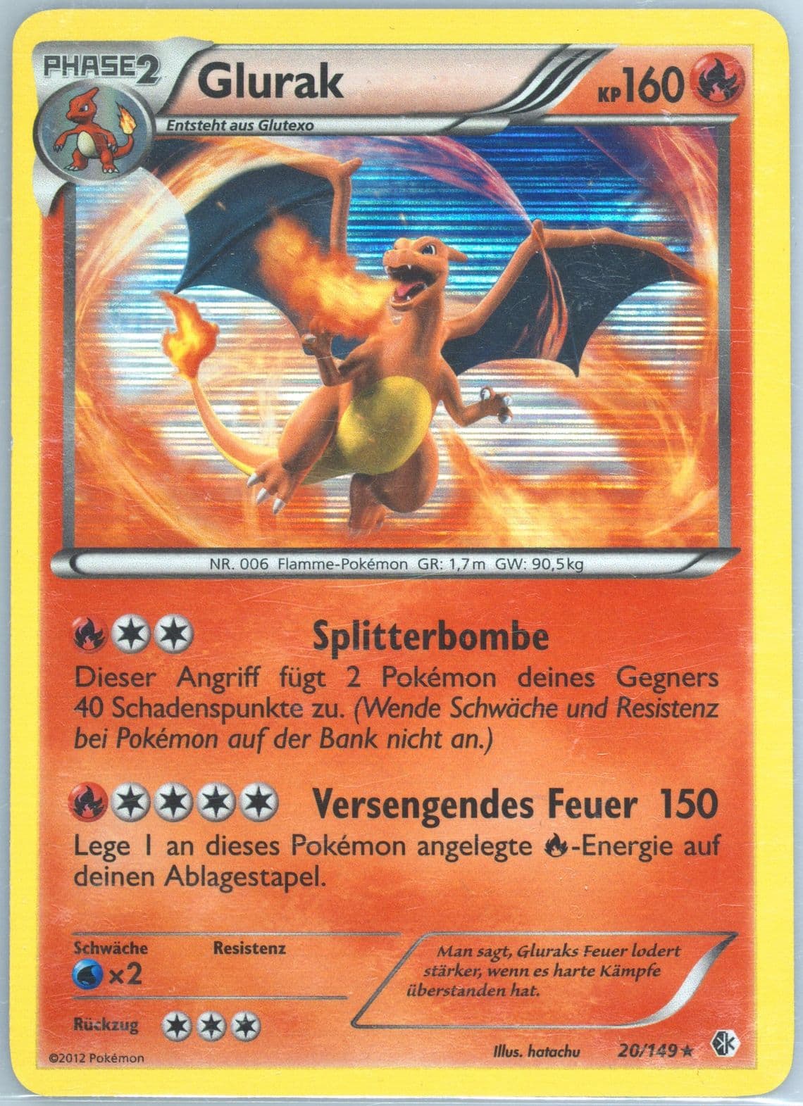 Charizard-Holo (20) 2013 Pokemon German Black & White Boundaries Crossed