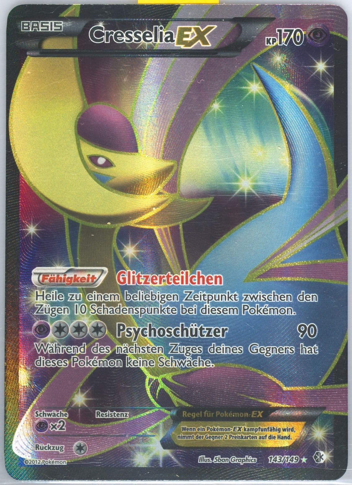 Full Art/Cresselia EX (143) 2013 Pokemon German Black & White Boundaries Crossed