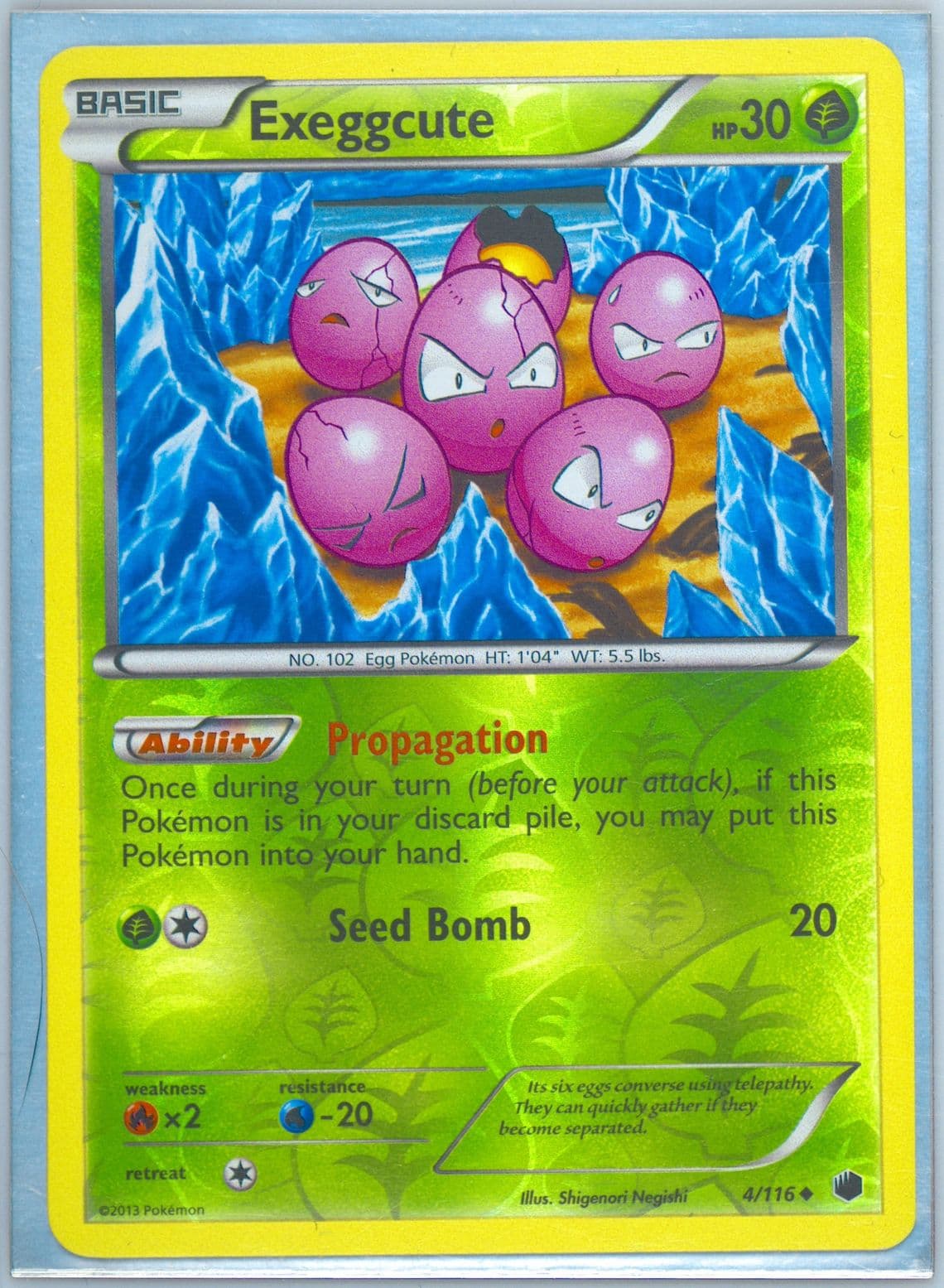 Exeggcute-Reverse Foil (4) 2013 Pokemon Black & White Plasma Freeze