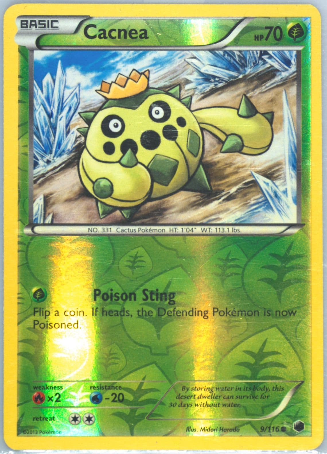 Cacnea-Reverse Foil (9) 2013 Pokemon Black & White Plasma Freeze
