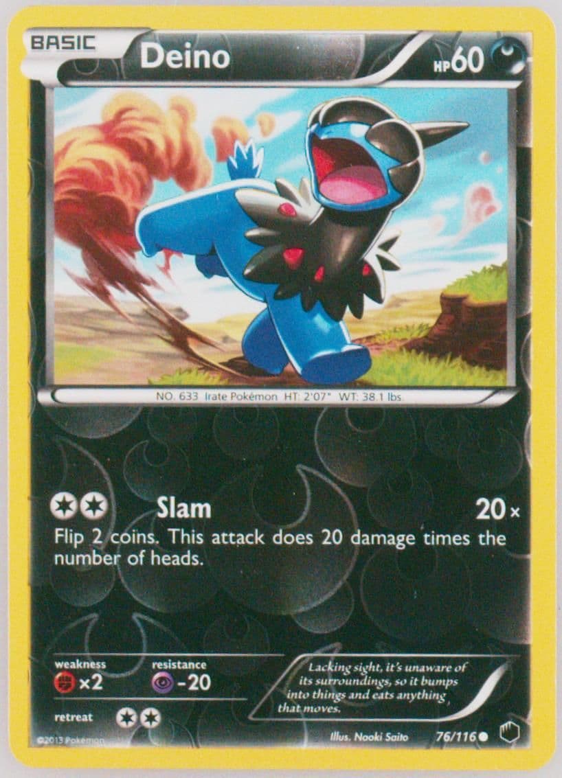 Deino-Reverse Foil (76) 2013 Pokemon Black & White Plasma Freeze