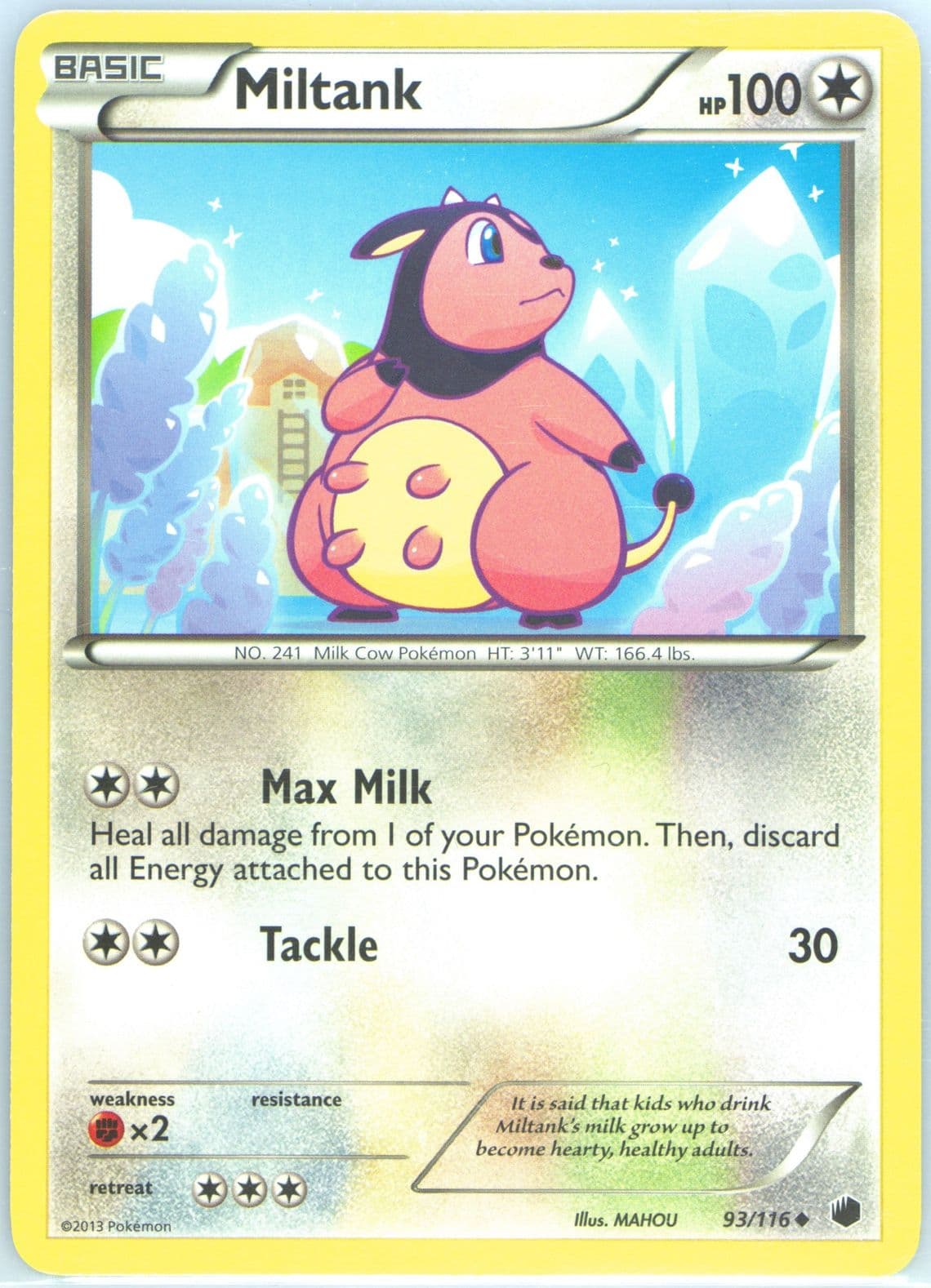 Miltank (93) 2013 Pokemon Black & White Plasma Freeze