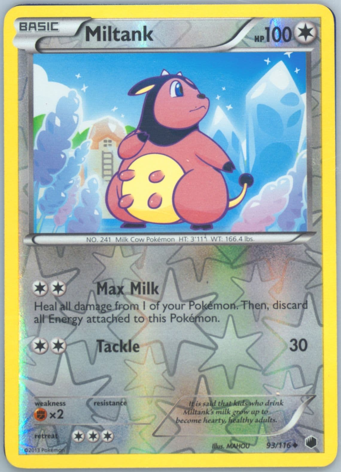 Miltank-Reverse Foil (93) 2013 Pokemon Black & White Plasma Freeze