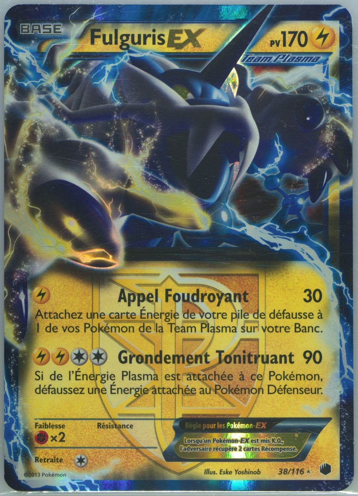 Fulguris EX French (38) 2013 Pokemon Black & White Plasma Freeze