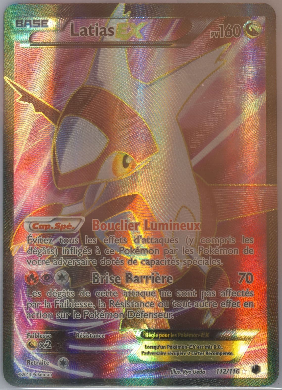 Full Art/Latias EX French (112) 2013 Pokemon Black & White Plasma Freeze