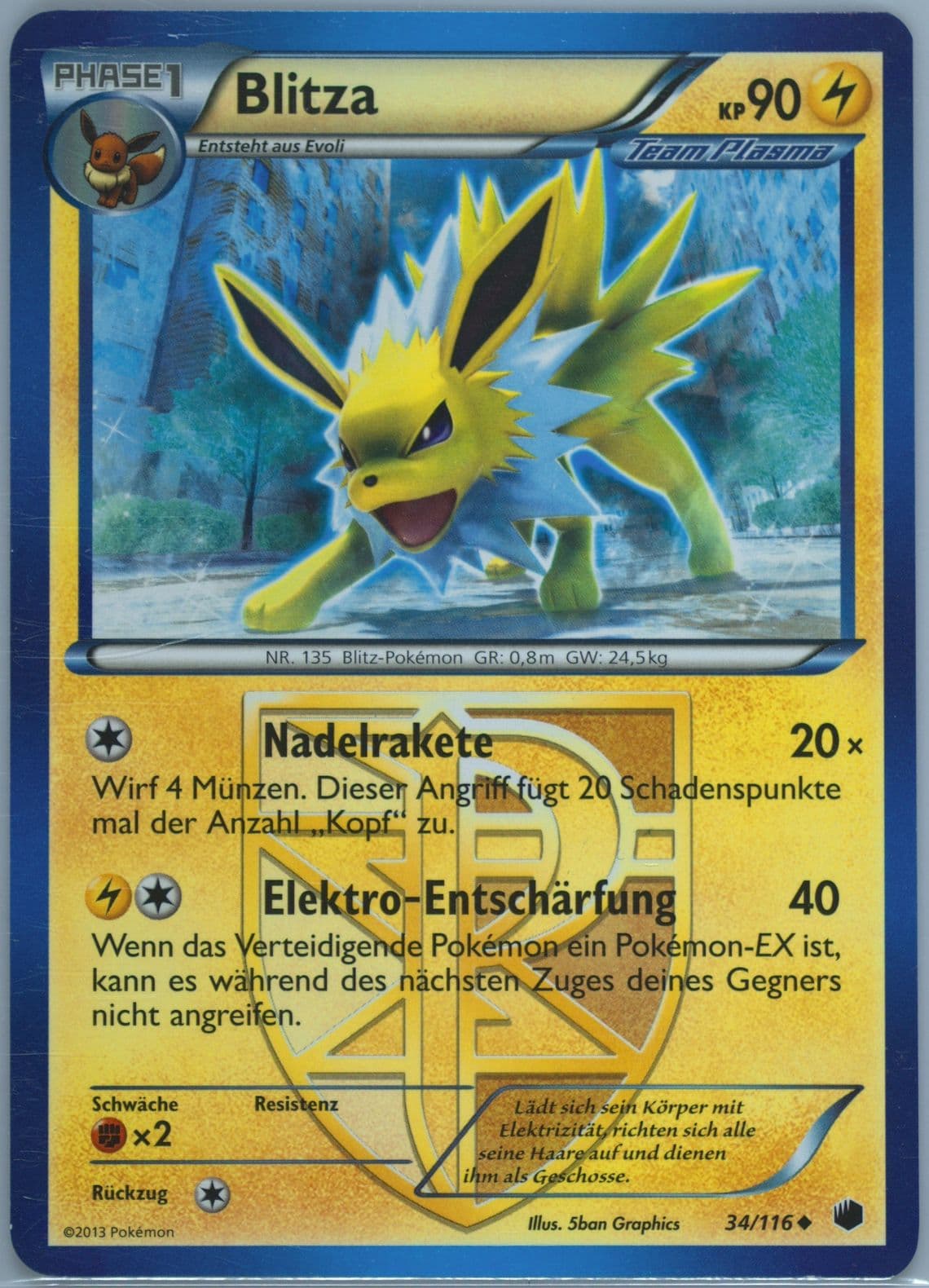 Blitza German (34) 2013 Pokemon Black & White Plasma Freeze
